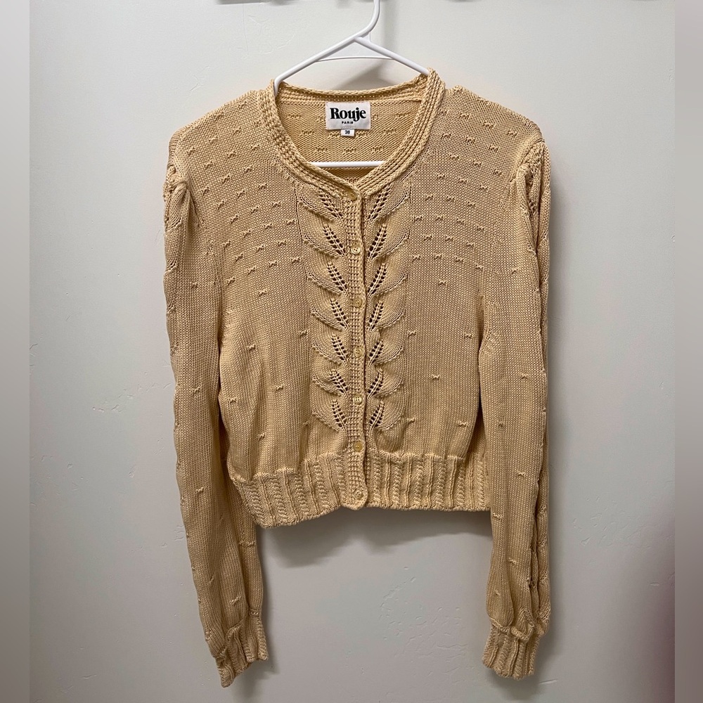 Rare Rouje Maya Cardigan in Gold